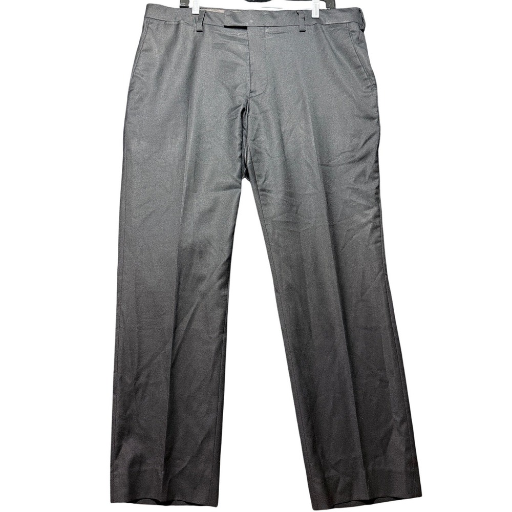Louis Raphael Luxe Slim Fit Pants Mens 38x32 Black Wool Blend Dress Trousers